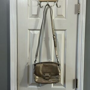 Coach Taylor Leather flap crossbody. Champagne color. Excellent condition.